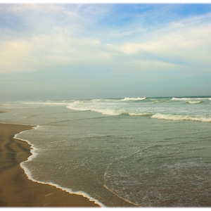 Ocean Waves at Topsail Beach, North Carolina Photography - Coastal Home Decor Fine Art Print or Note Cards