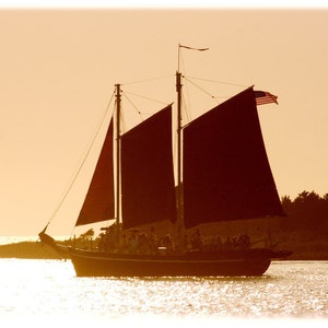 Sunset Cruise, Outer Banks, North Carolina Photography Ocracoke, Beach, Coastal, Nautical Home Decor Fine Art Print or Note Card Set image 2