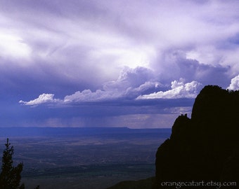 Storm Clouds over Taos, New Mexico Photography - Southwestern Home Decor Fine Art Print or Note Cards