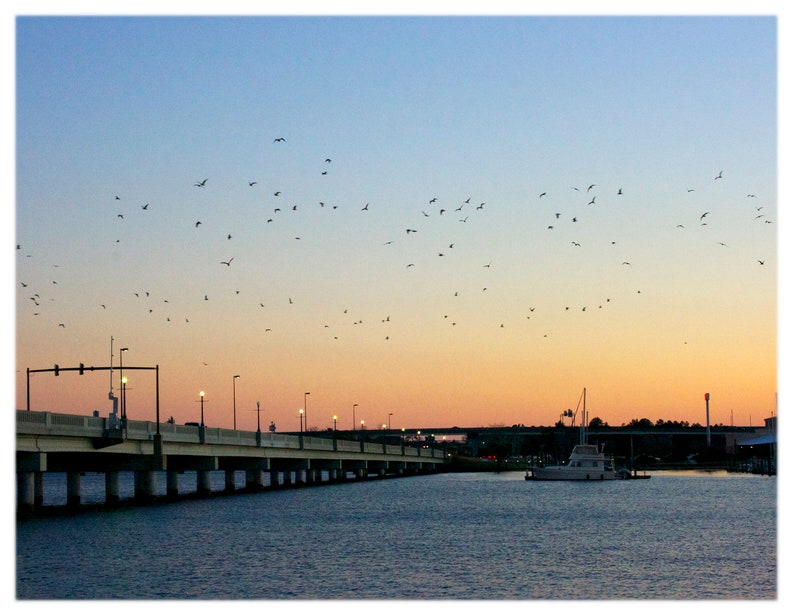 Trent River Sunset New Bern North Carolina Photography Etsy