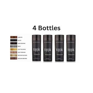 Toppik Dark Brown Black Medium Brown Grey Light Blonde Medium Blonde 27.5g Toppik Hair Building & Thickening Fiber