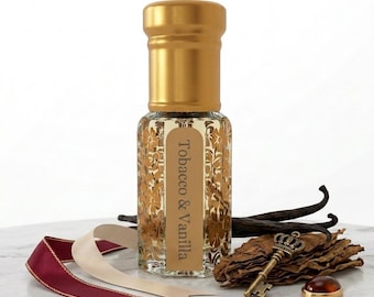 Tytoń i wanilia Attar | Bezalkoholowy, długotrwały olejek perfumowany