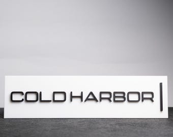 Cold Harbor Wall Sign – Severance TV Show – Lumoon Industries Inspired 3D Printed Decor