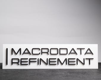 Macrodata Refinement Wall Sign – Severance TV Show – Lumoon Industries Inspired 3D Printed Decor