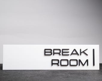 Break Room Wall Sign – Severance TV Show – Lumoon Industries Inspired 3D Printed Decor