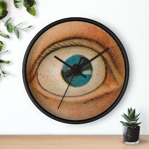 Small Wood Wall Clock Unique Funny Weird Wall Art Vintage Retro Home Office Decor Housewarming Birthday Wedding Gift for Him Her Men Women