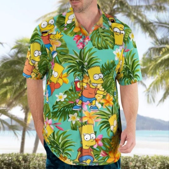 Bart simpson hawaiian shirt Clearance