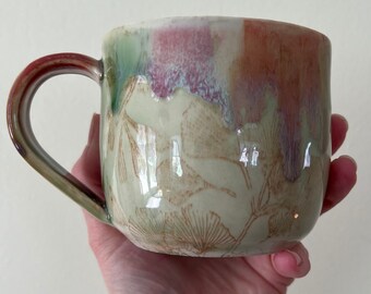 Spring tones ginkgo mug - 13oz