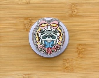 Supporto magnetico per Kindle e telefono The Raccoon Bookworm, compatibile con dispositivi MagSafe