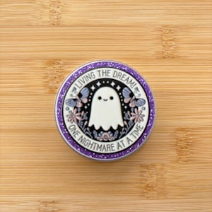 Living The Dream Ghostie Magnetic Grip | Kindle & Phone Holder, Compatible With MagSafe Devices