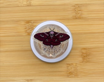 Midnight Moth Magnetic Grip | Kindle & Phone Holder, Compatible With MagSafe Devices