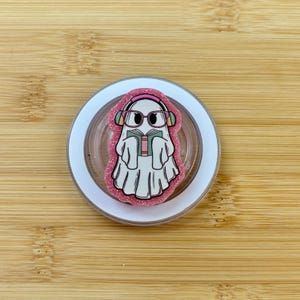 The Bookworm Ghost Magnetic Grip | Kindle & Phone Holder, Compatible With MagSafe Devices