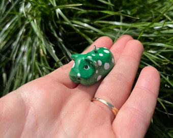 Handmade Clay Guinea Pig Figurine - Dots : Adorable Shape, Funny Pendant, and Charming Fidget