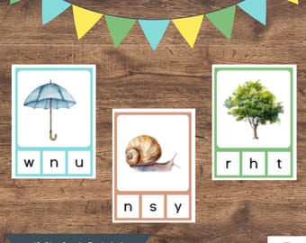 Spring Phonics Clip Cards: Letter Sound Activity (Digital Download)