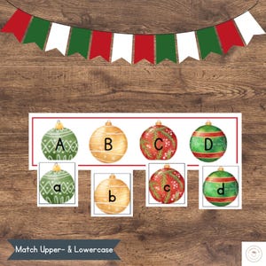 Christmas Ornament Alphabet Match | Holiday ABCs | Uppercase and Lowercase Letter Recognition | Christmas Letters for Kids