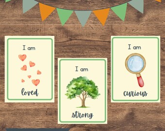 Affirmation Cards for Kids - Boost Self-Esteem, Confidence, Positive Thinking, Mindfulness, Growth Mindset for Children