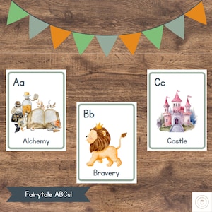 Fairytale ABC Flashcards | Alphabet Cards for Kids | Phonics & Letter Recognition | Storybook Literacy Activity | Homeschool and Classroom