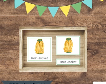 Spring Clothing Montessori Cards | Seasonal Vocabulary | Practical Life (PDF)
