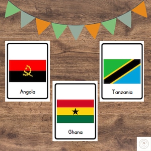 Flags of Africa Flashcards: Geography & Social Studies (PDF)