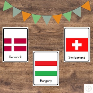 Flags of Europe Flashcards | European Geography | Homeschool World Geography | Countries of the World | Social Studies