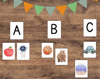 Beginning Sounds Matching Cards | Alphabet Phonics Activity | Letter Sound Printable Literacy Centers (PDF Download)
