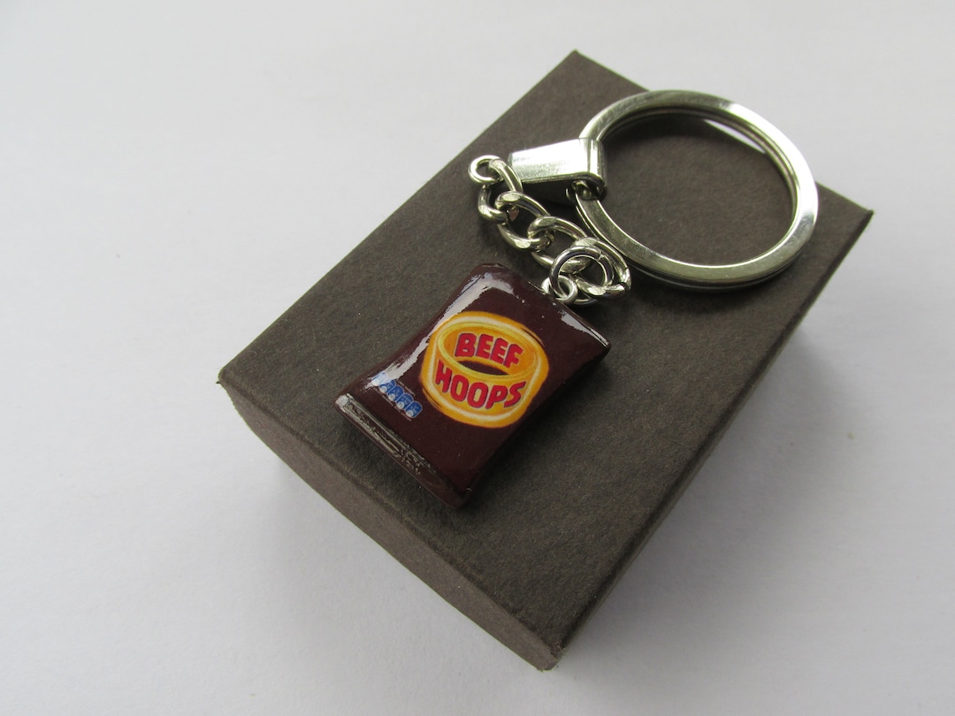 Handmade Beef Hoops Crisp Crisps Packet Keyring Keychain - Etsy UK