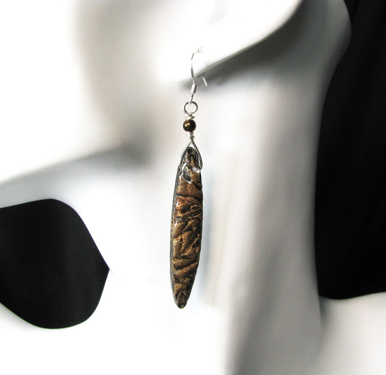 Shades of Sparkling Browns Spike Statement Polymer Clay Necklace and Earring Set Fashion Jewelry For women polymer clay pendant necklace