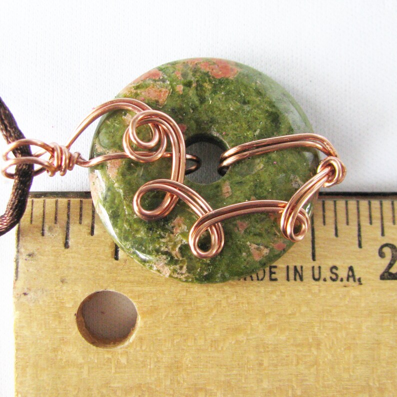 Wire wrapped Unakite pendant Necklace casual Fashion Jewelry For women