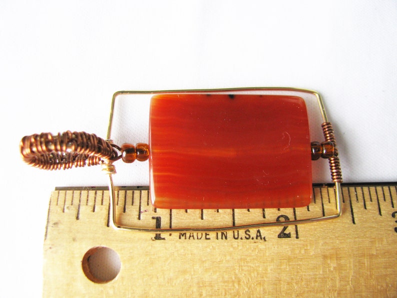 Pendant ONLY Wire wrapped Carnelian Bead Ready to hang from your favorite chain Necklace casual Fashion Jewelry For women