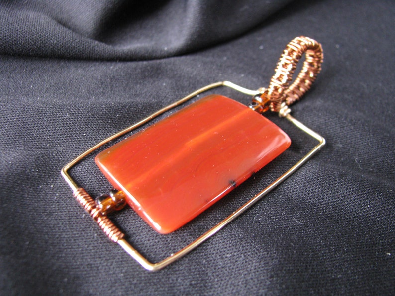 Pendant ONLY Wire wrapped Carnelian Bead Ready to hang from your favorite chain Necklace casual Fashion Jewelry For women