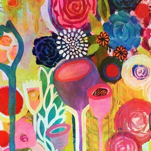 Halelujah flowers art print archival print  art print  art print garden painting tree art print flowers art print