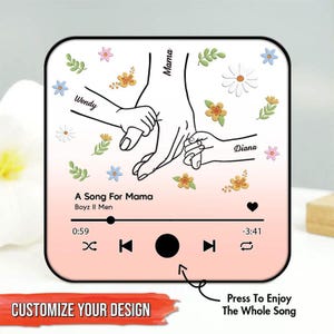 Personalized Music Fridge Magnet, Custom Mom Children Magnets With Your Text, Gift for Him Her, Music Refrigerator Magnet