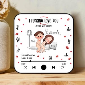 Personalized Music Fridge Magnet Couple, Gift For Husband Wife Boyfriend Girlfriend, Music Refrigerator Magnet, Funny Gift For Wife