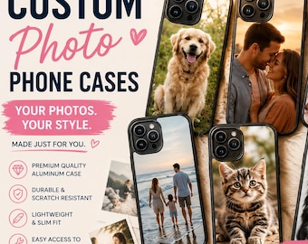 Custom Photo Phone Case Personalized iPhone Case, Custom Picture Case, Personalized Gift for Her Him, Pet Family Baby Couple,Family Baby