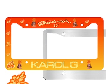 Tropicoqueta License Plate Frame: Tropical Car Accessory