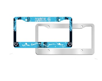 Karol license plate frame: New album NMADST, Latina Karol artist, sentir tanto karol  License Plate Frame, Car Accessory