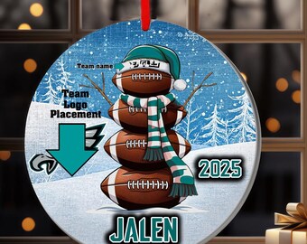 Personalized Philadelphia  Football Christmas Ornament: Team Stocking Stuffer, eagl ornament custom,philly football custom ornament,philly
