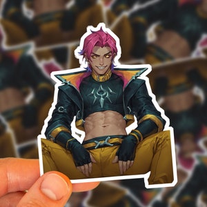 Heartsteel Kayn Sticker 3&quot; Vinyl Sticker Sitting Kayn League of Legends lol Kayn Sticker, Heartsteel Fanart, Kayn Art