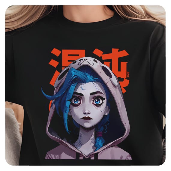 league of legends animations Arcane Animated Japanese Style Jinx Shirt Jinx Fanart Legends Arcane Jinx Arcane Arts