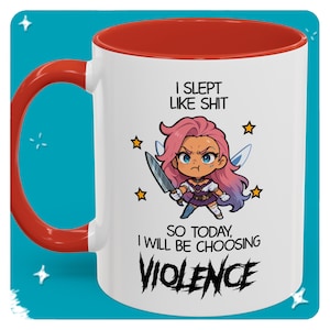 Seraphine Mug Voilence 11oz Fun Gift for LoL Gamers, Custom Message, LoL Girlfriend Gift, Gamer, Personalized Gaming Mug