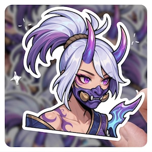 League of Legends Akali 3&quot; Vinyl Sticker, lol Sticker, Arcane League of Legends Akali lol Stickers