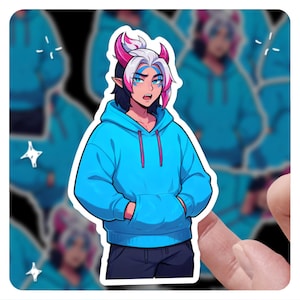 League of Legends Aphelios Casual 3" Vinyl Sticker