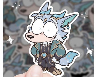 League of Legends Warwick Chibi 3" Vinyl Sticker, lol Sticker, League of Legends Winterblessed Warwick lol Stickers