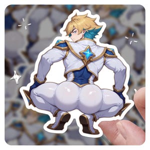 League of Legends Star Guardian Ezreal Cheeky 3&quot; Vinyl Sticker, lol Sticker, Arcane League of Legends Ezreal lol Stickers