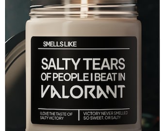 Valorant Scented Soy Candle, Gamer Gift, Funny Candle, 9oz Candle, Video Game Decor, 100% Soy, Gaming Candle