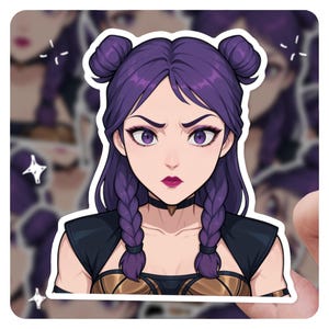 League of Legends Kaisa 3&quot; Vinyl Sticker, lol Sticker, Arcane League of Legends Sona lol Stickers
