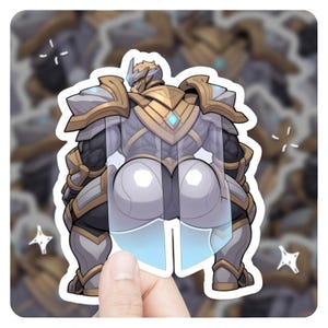 Garen League of Legends 3&quot; Vinyl Sticker, Kinda Cheeky League of Legends Sticker, LoL Garen Sticker League of Legends, Garen Stickers
