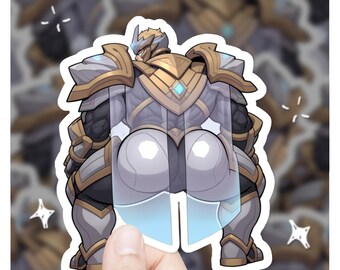 Garen League of Legends 3" Vinyl Sticker, Kinda Cheeky League of Legends Sticker, LoL Garen Sticker League of Legends, Garen Stickers
