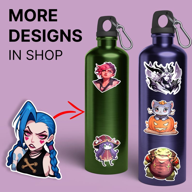 Jinx Decal Code Arcane Jinx Emote Sticker League of Legends Sticker Jinx 3