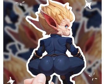 Arcane Heimerdinger-klistermärke, fräckt 3" vinylklistermärke, lol-present, lol fanart, klistermärken Heimerdinger League of Legends-present,